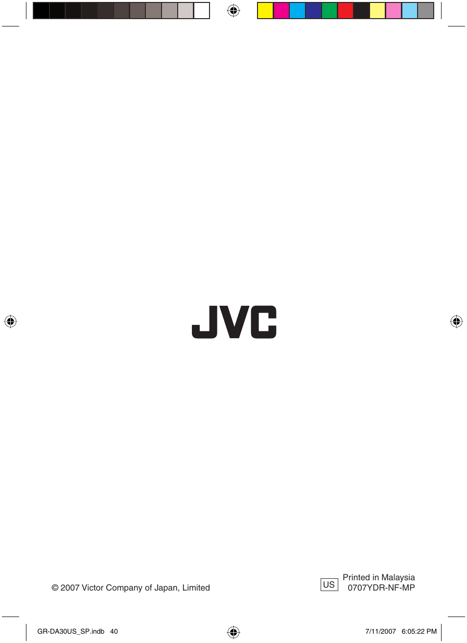 JVC GR-DA30U User Manual | Page 39 / 39