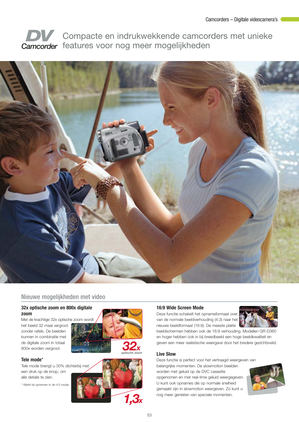Camcorder, Nieuwe mogelijkheden met video | JVC STYLE GR-D360 User Manual | Page 22 / 26