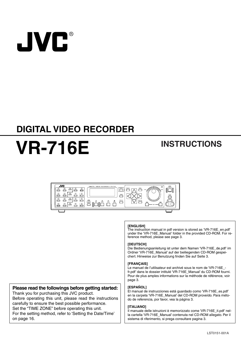 JVC VR-716E User Manual | 118 pages