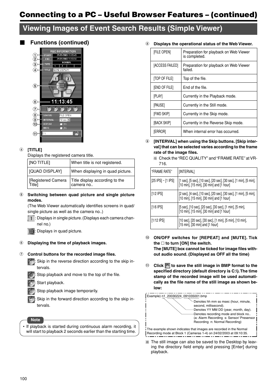 Functions (continued) | JVC VR-716E User Manual | Page 100 / 118