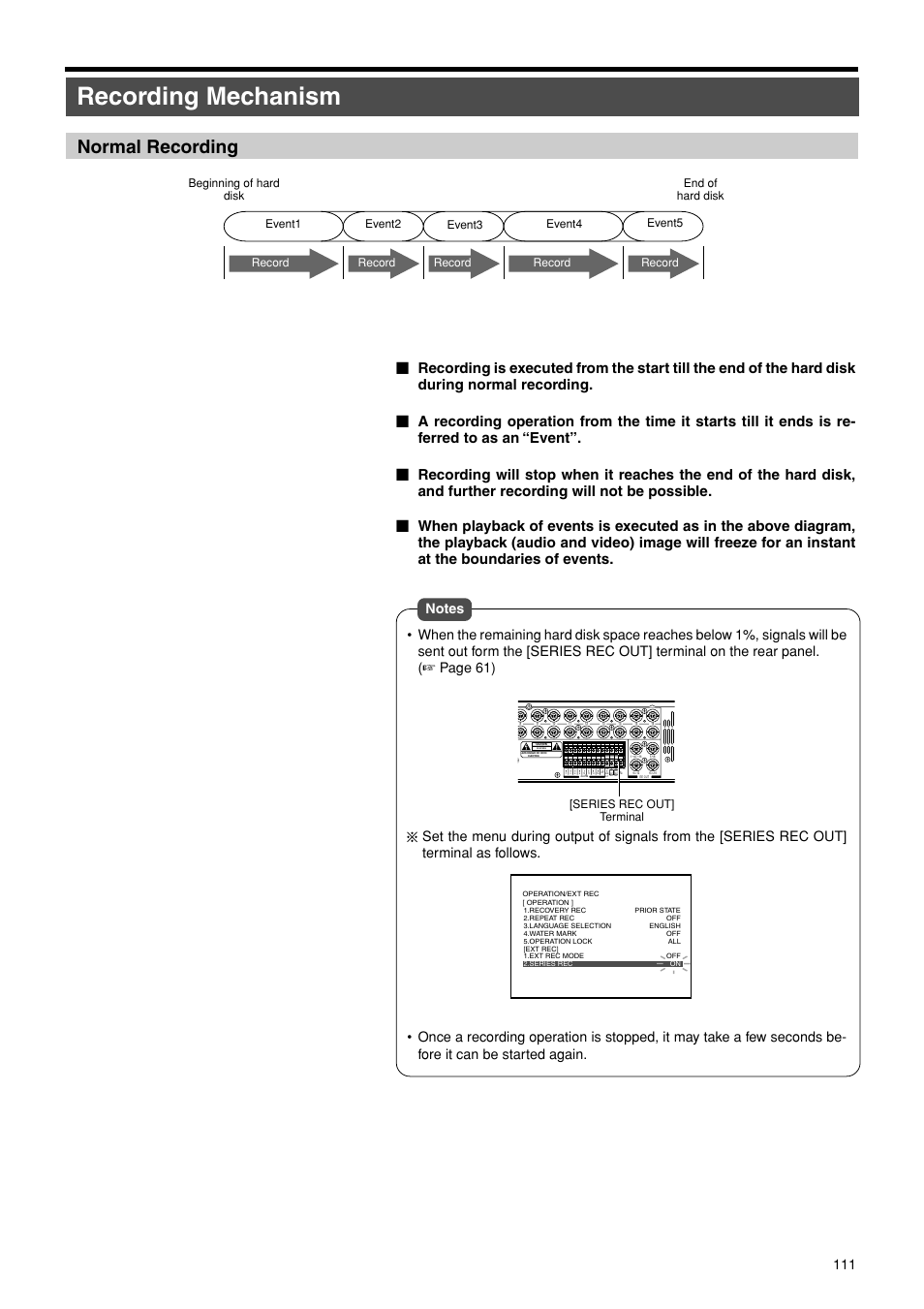 Recording mechanism, Normal recording | JVC VR-716E User Manual | Page 111 / 118