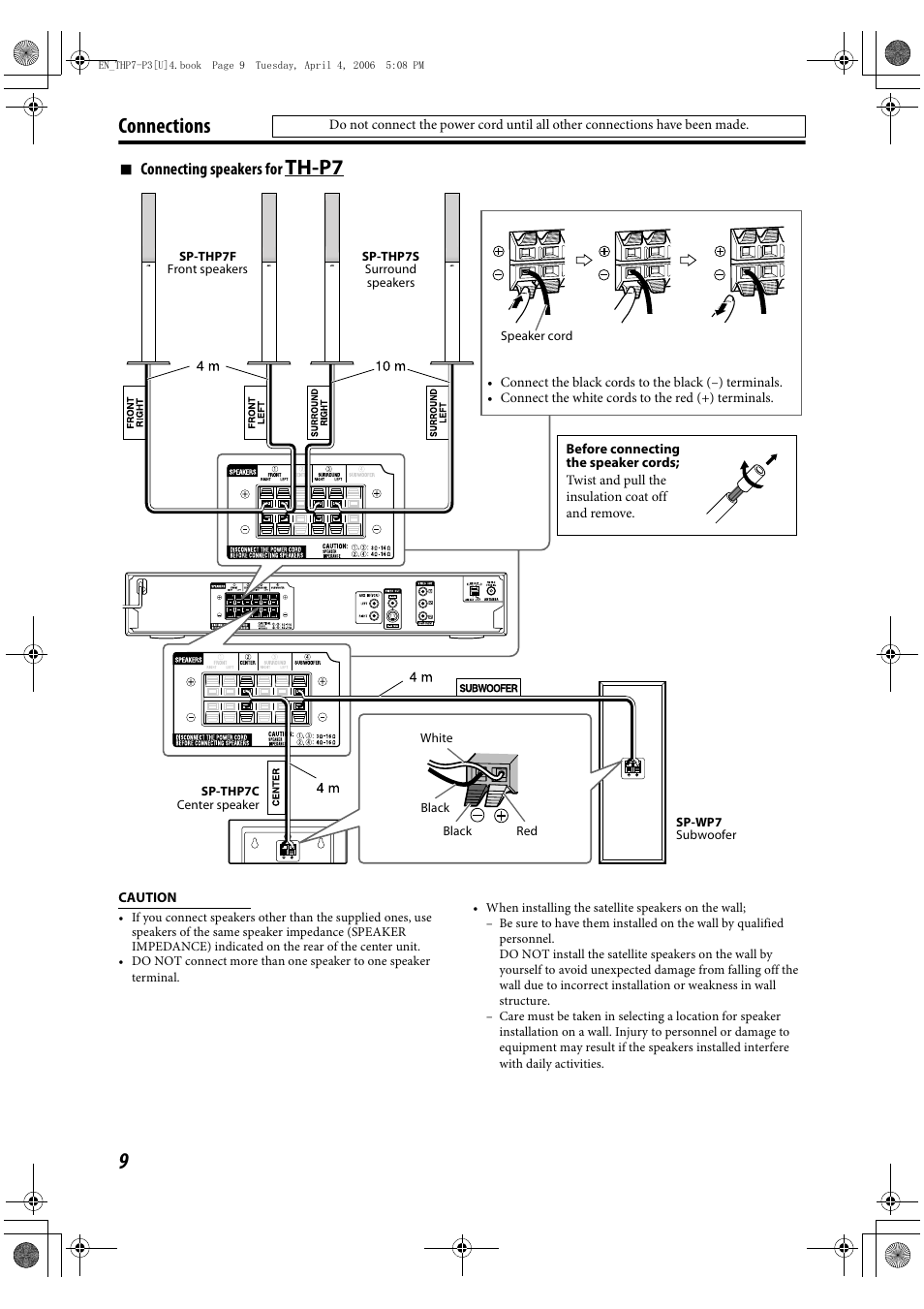 Connections, Th-p7 | JVC TH-G10 User Manual | Page 12 / 44