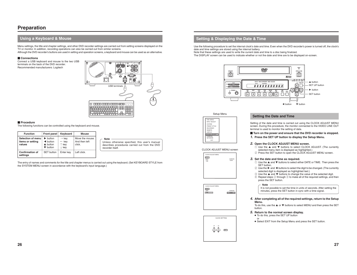 Preparation | JVC BD-X200U User Manual | Page 16 / 48