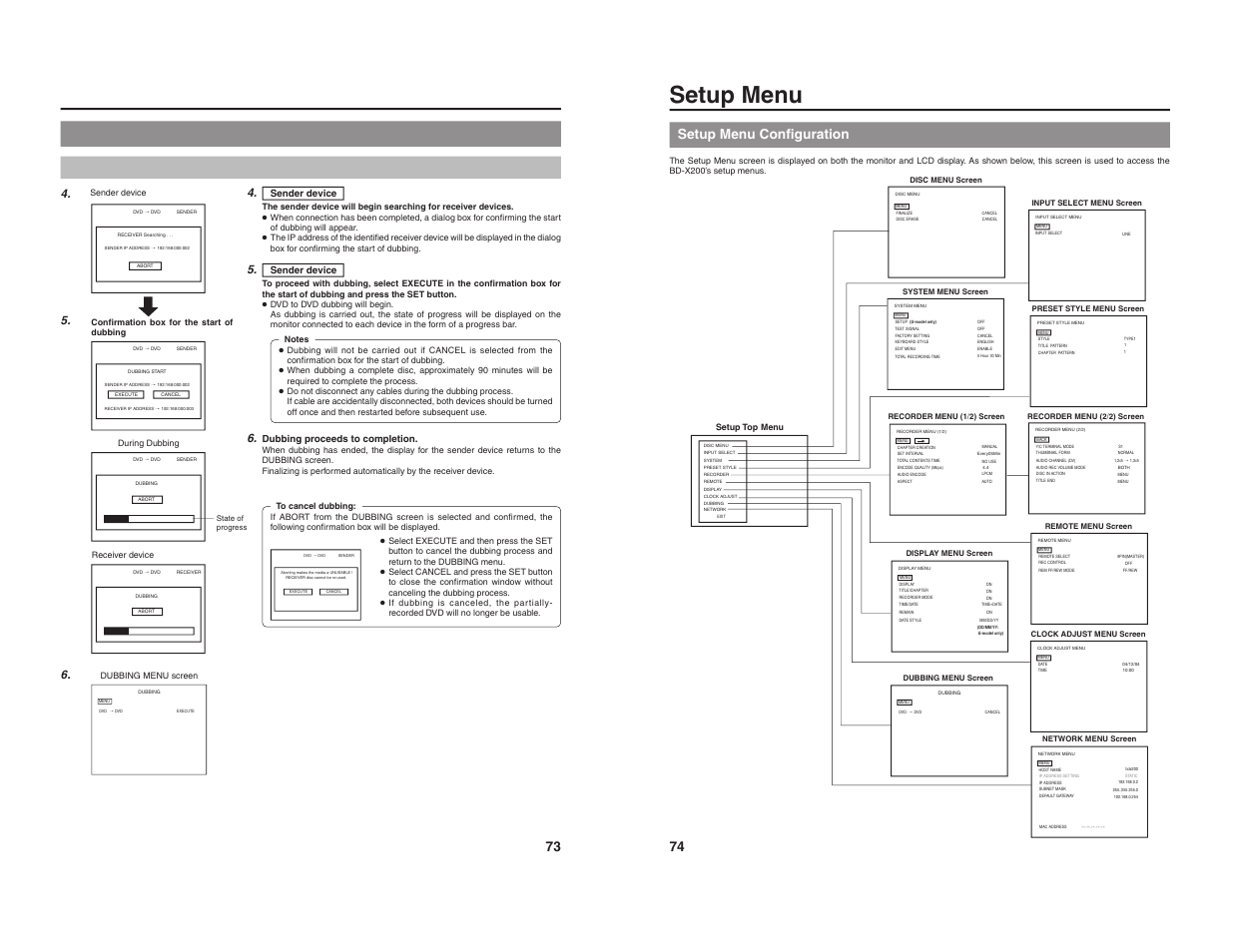 Setup menu, Setup menu configuration | JVC BD-X200U User Manual | Page 40 / 48