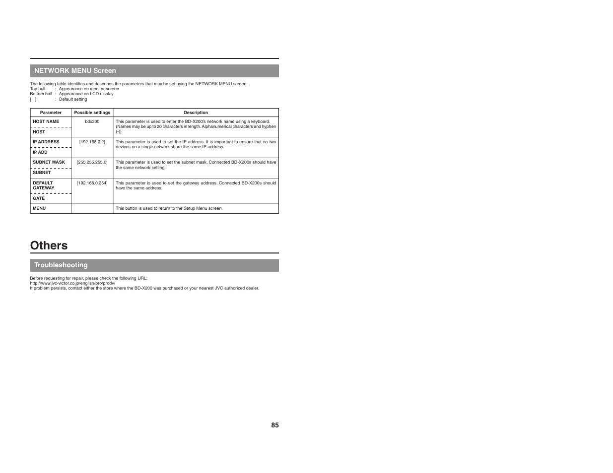 Others | JVC BD-X200U User Manual | Page 46 / 48