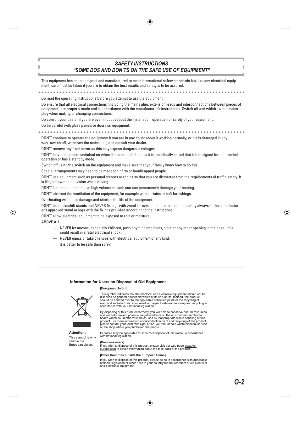 JVC CA-UXE15 User Manual | Page 3 / 33