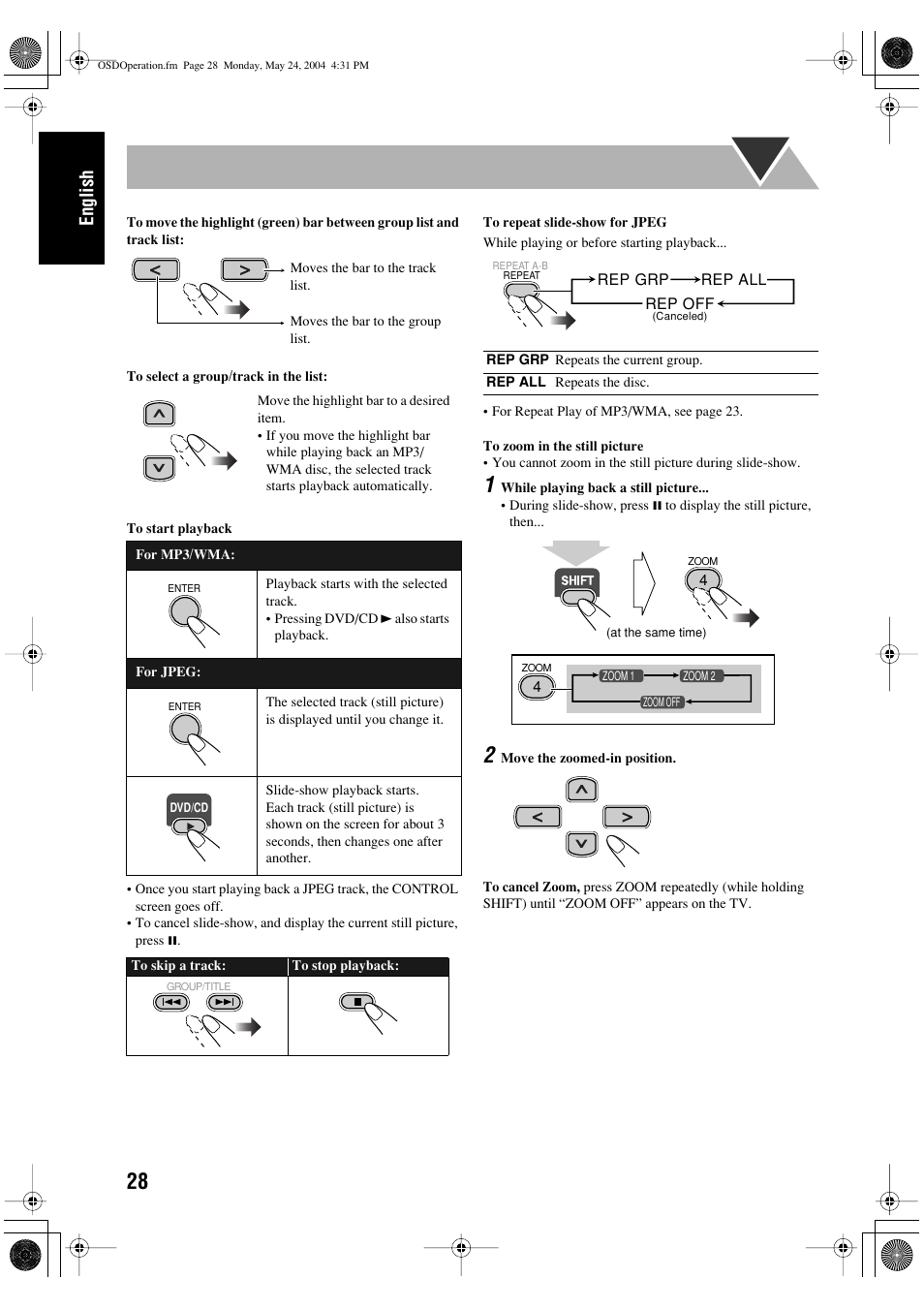 English | JVC UX-P450 User Manual | Page 130 / 198