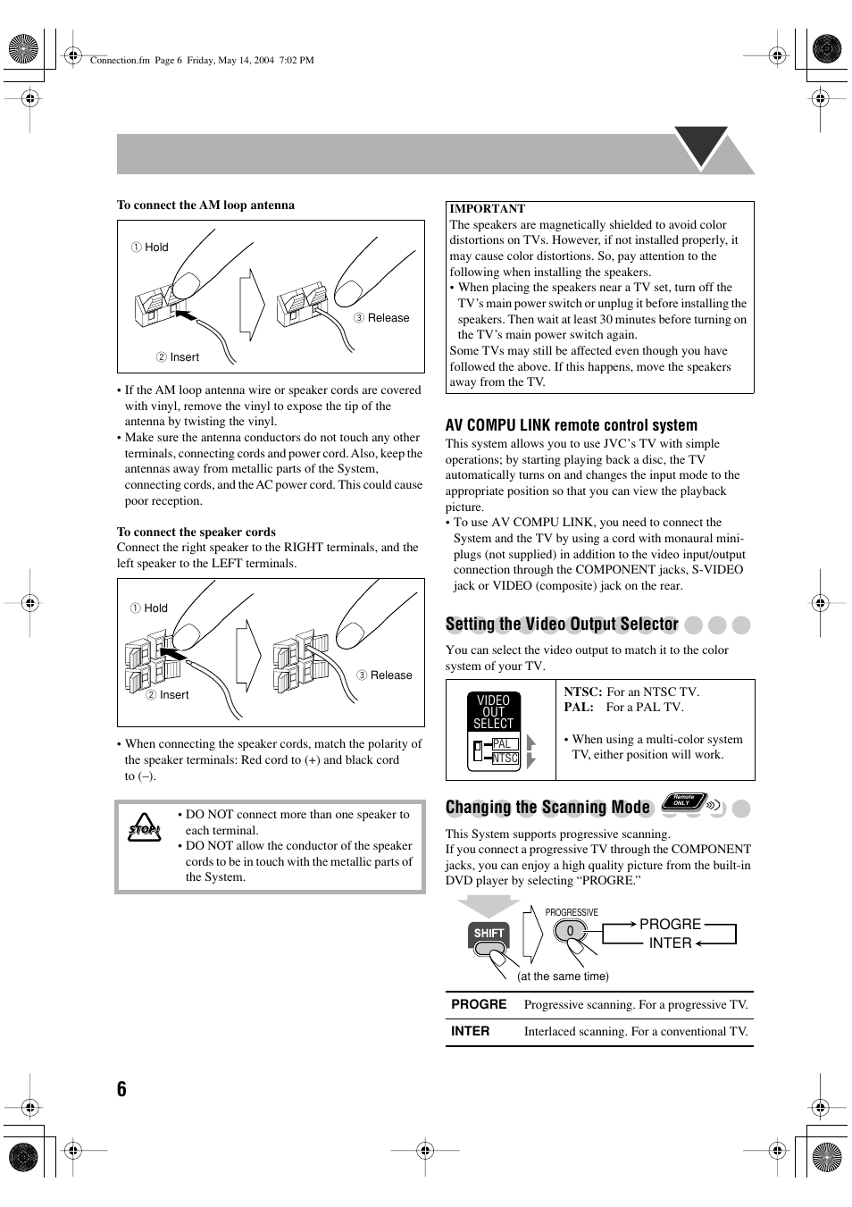 Setting the video output selector, Changing the scanning mode | JVC UX-P450 User Manual | Page 157 / 198