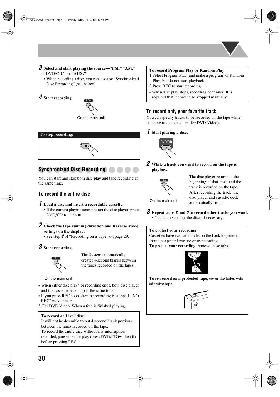 Synchronized disc recording | JVC UX-P450 User Manual | Page 181 / 198