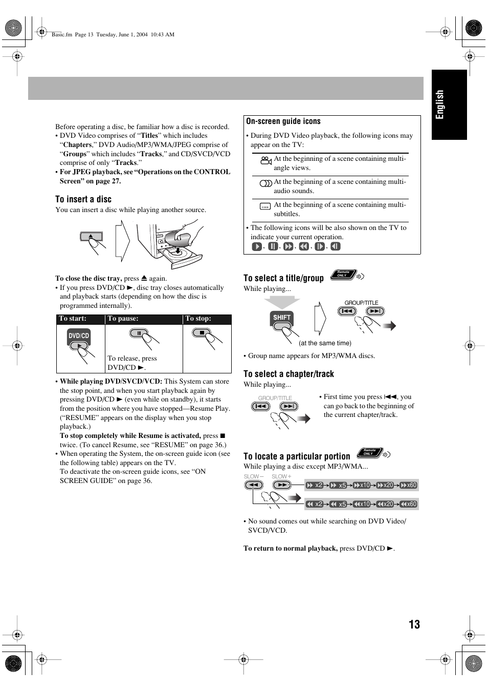 English | JVC UX-P450 User Manual | Page 66 / 198