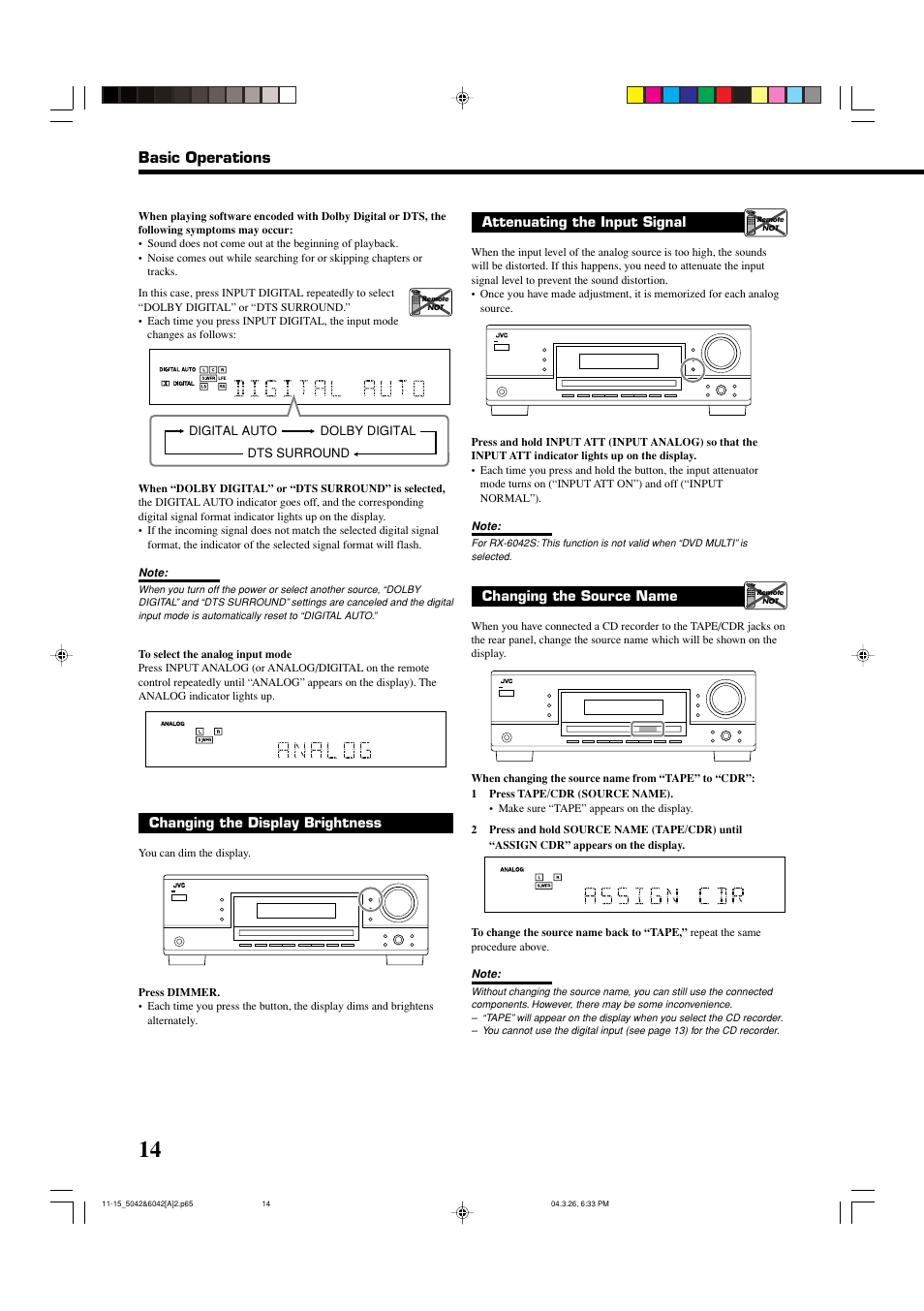 Basic operations | JVC 0404RYMMDWJEIN User Manual | Page 16 / 42