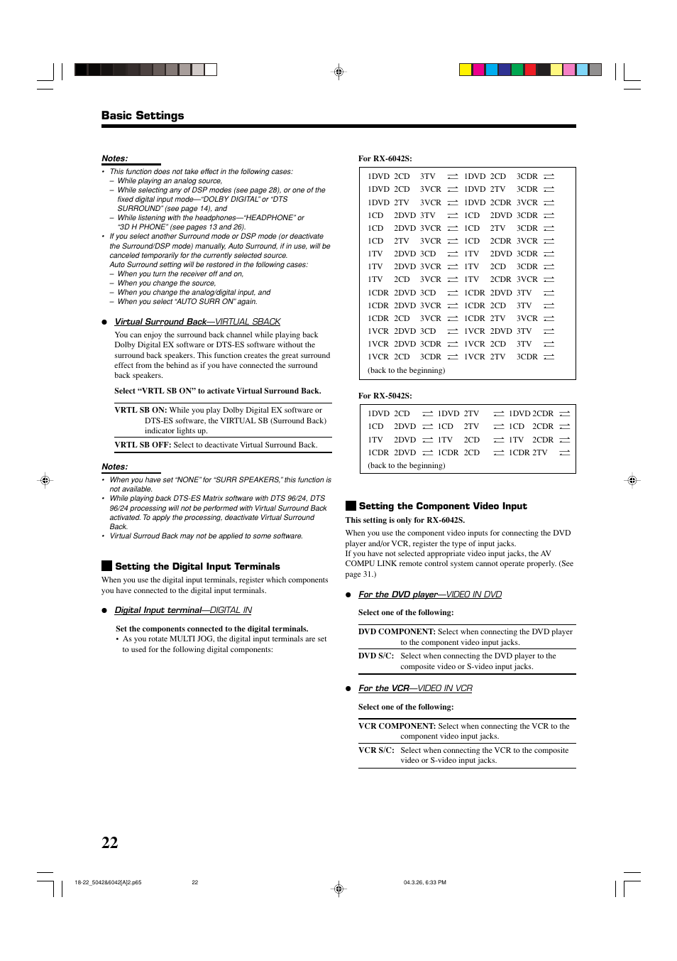 Basic settings | JVC 0404RYMMDWJEIN User Manual | Page 24 / 42