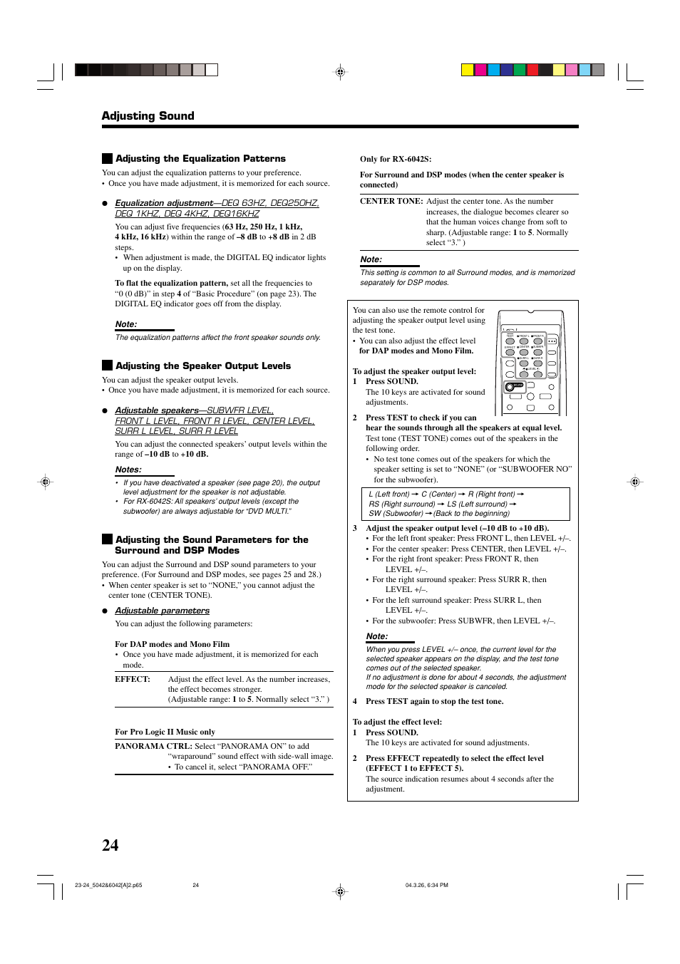 Adjusting sound | JVC 0404RYMMDWJEIN User Manual | Page 26 / 42