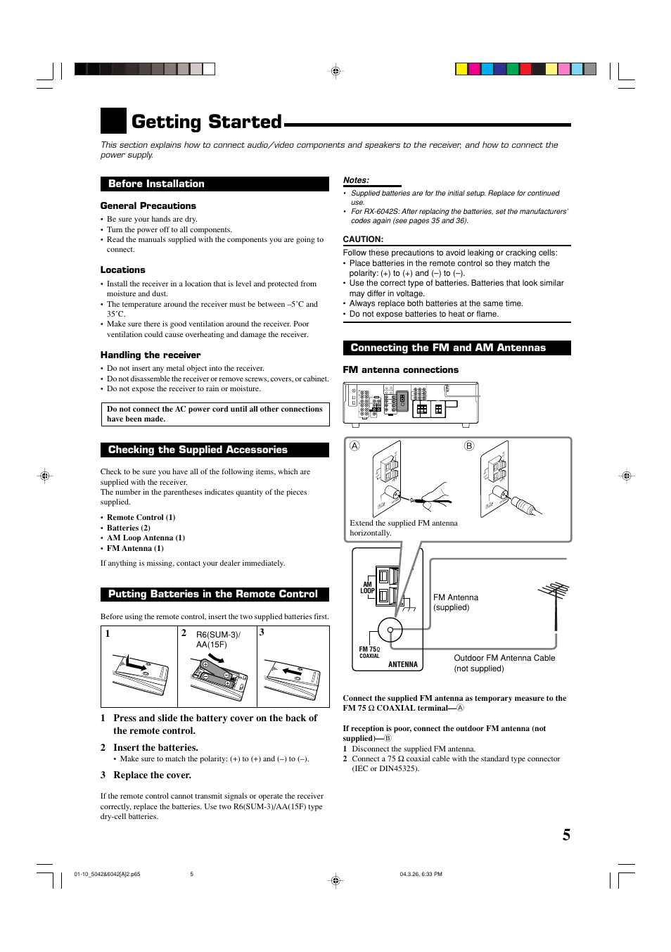 Getting started | JVC 0404RYMMDWJEIN User Manual | Page 7 / 42