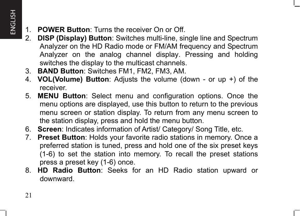 JVC KT-HDP1 User Manual | Page 22 / 38