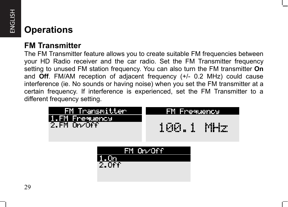 Operations | JVC KT-HDP1 User Manual | Page 30 / 38