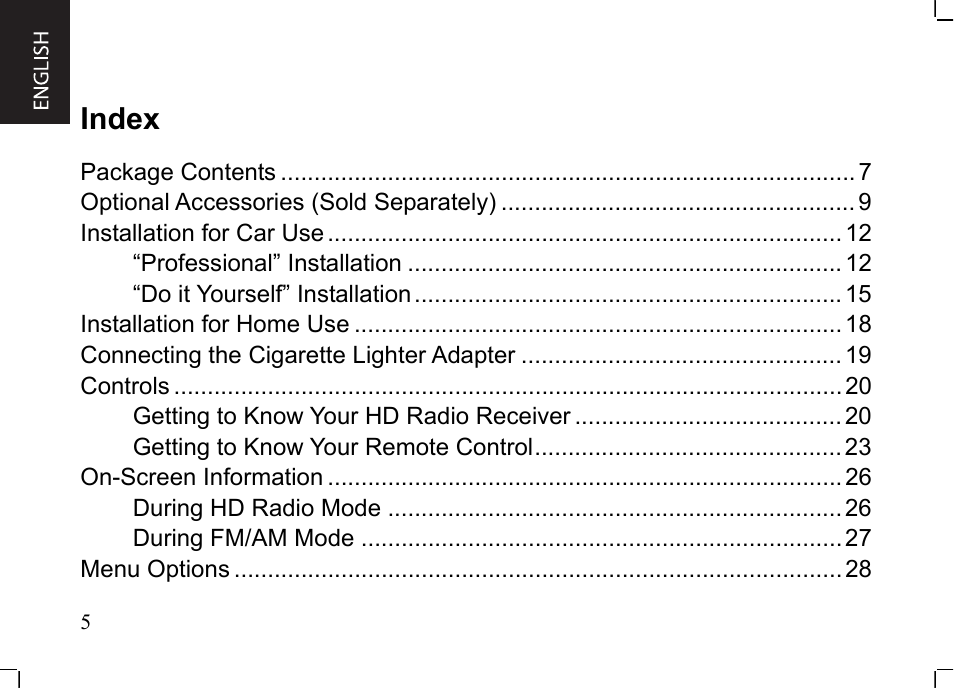 Index | JVC KT-HDP1 User Manual | Page 6 / 38