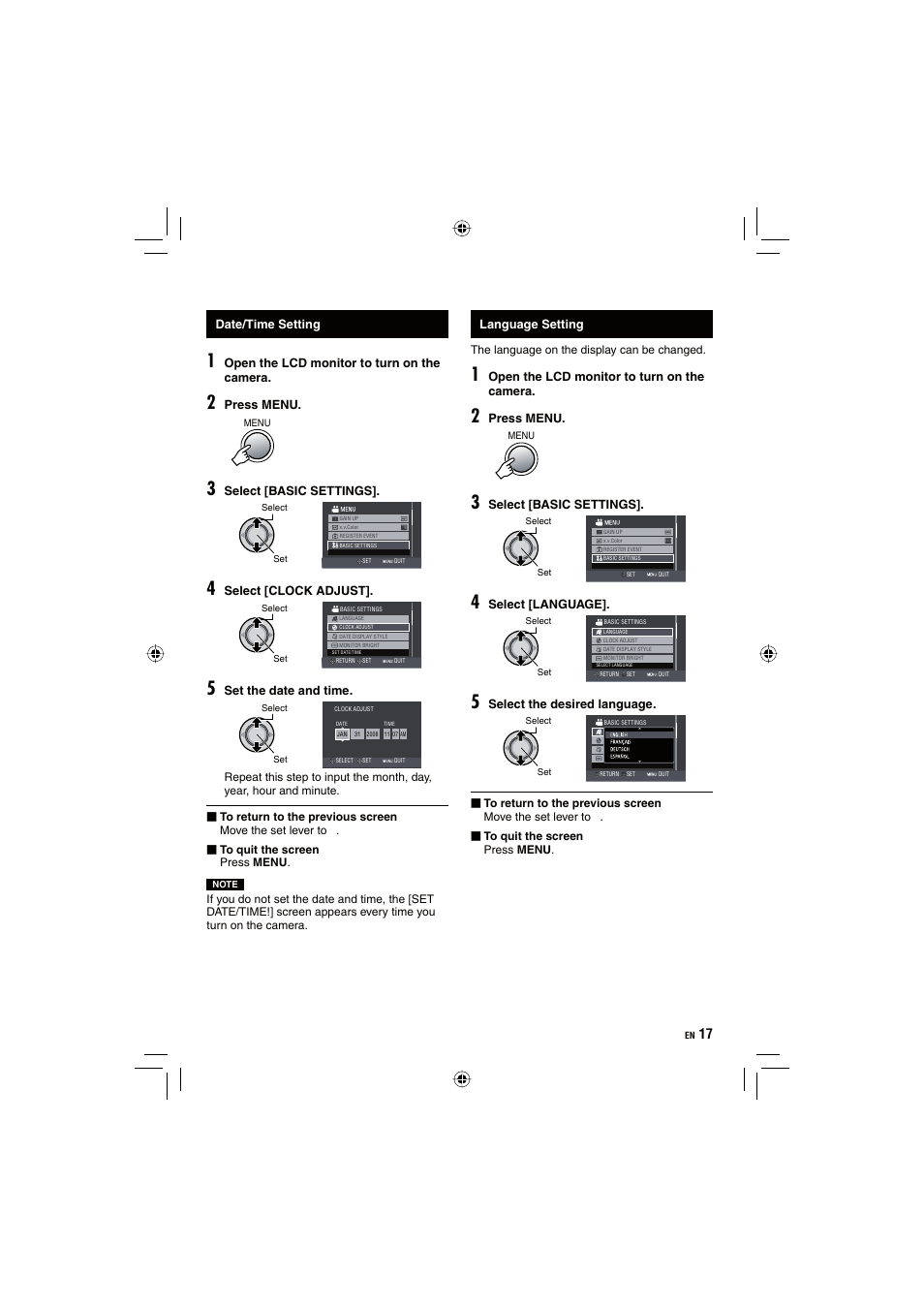 JVC Everio GZ-HD10 User Manual | Page 17 / 68