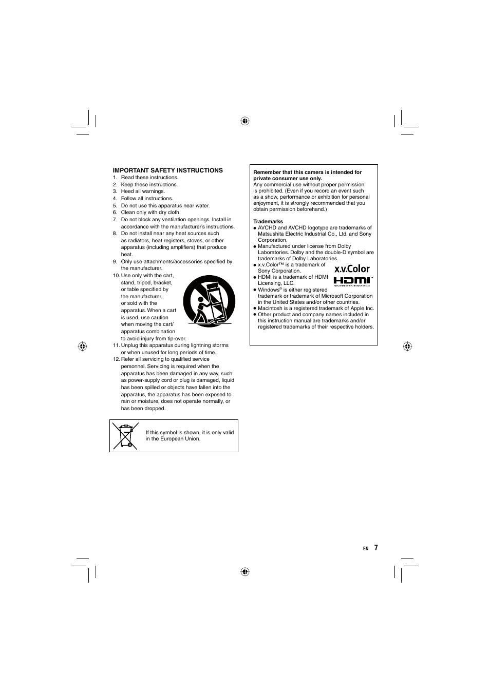 JVC Everio GZ-HD10 User Manual | Page 7 / 68