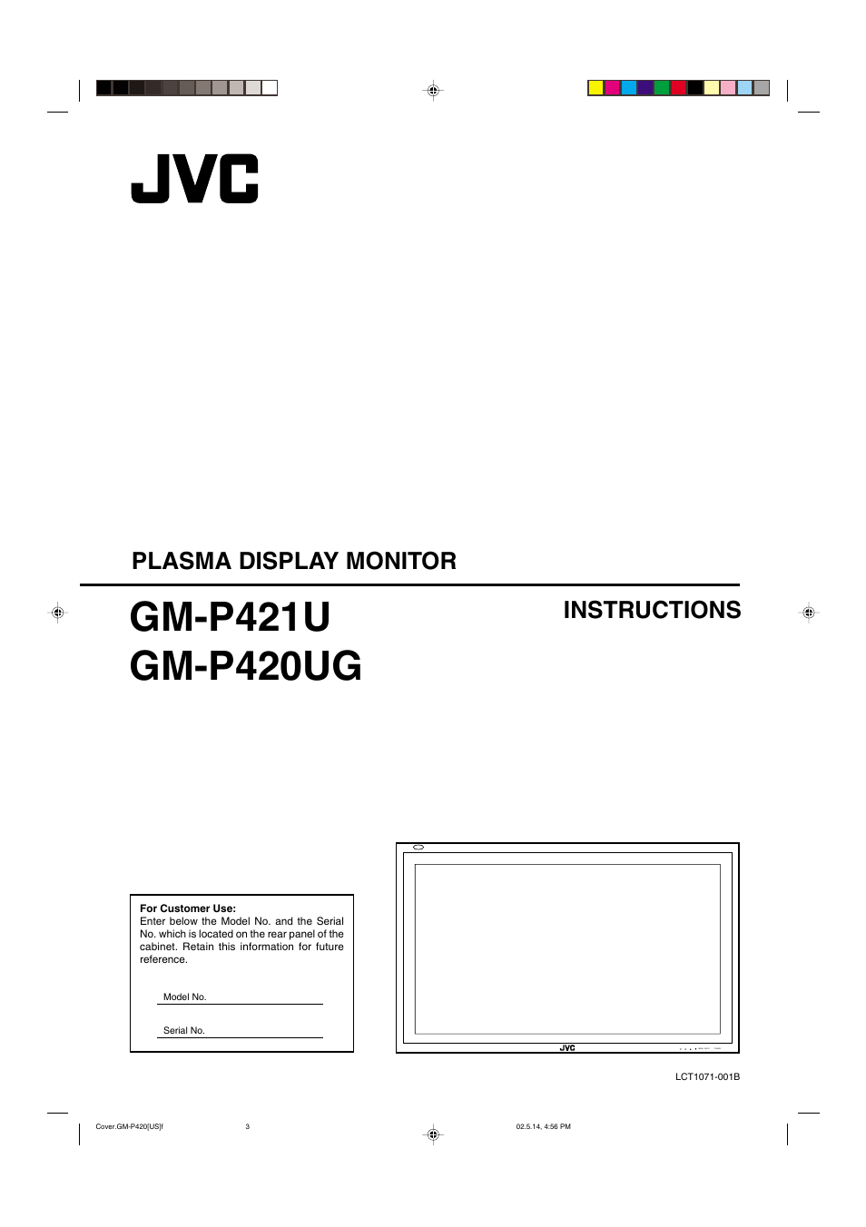 JVC GM-P421U User Manual | 40 pages