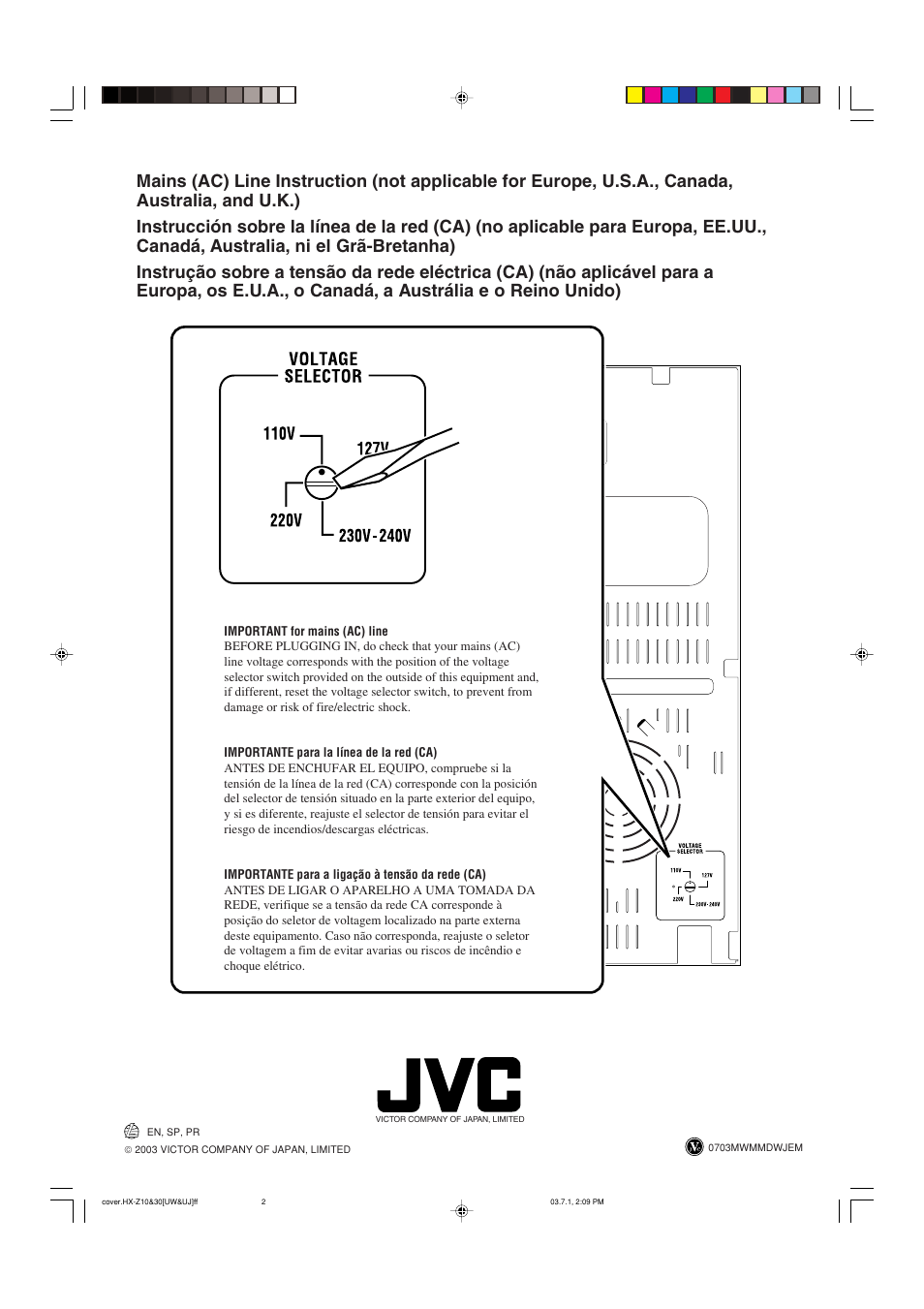 JVC CA-HXZ30 User Manual | Page 36 / 40