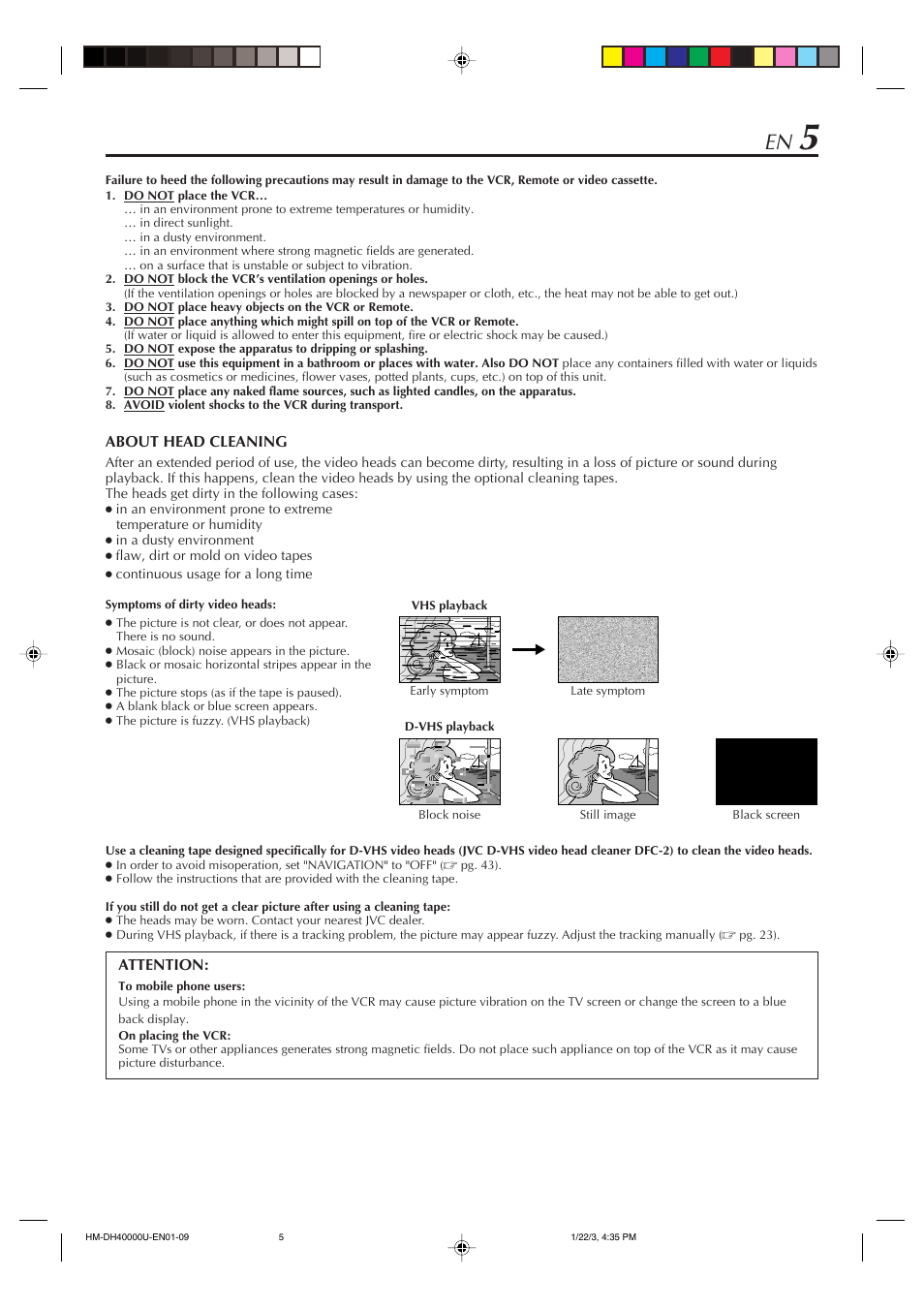 JVC HD-DH40000U User Manual | Page 5 / 92