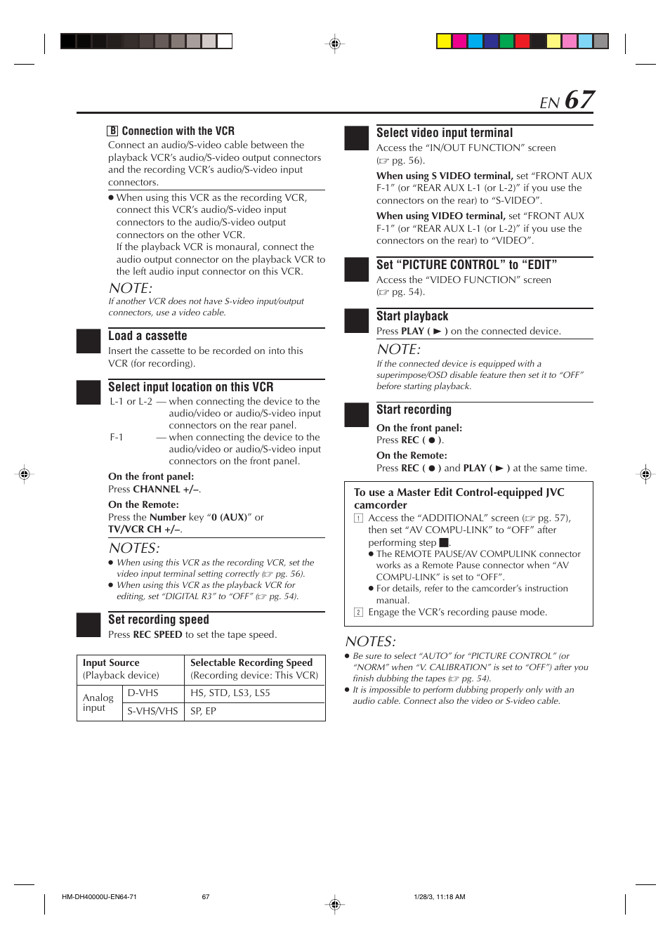 JVC HD-DH40000U User Manual | Page 67 / 92