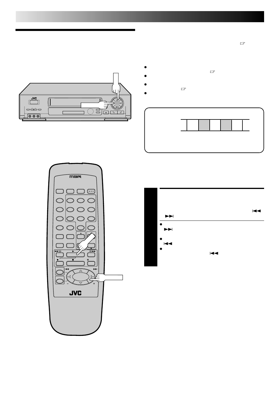 Timescan, Activate variable-speed search, Playback and recording features (cont.) | Variable-speed search/ reverse motion playback | JVC HR-DD740U User Manual | Page 36 / 68