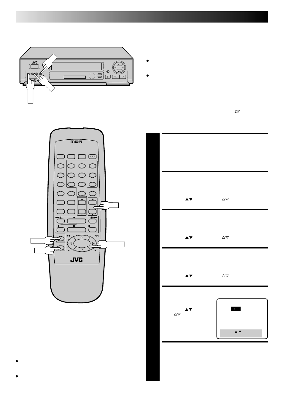 Access main menu screen, Access function set screen, Access audio select screen | Access 2nd audio screen, Select mode, Return to normal screen, Playback and recording features (cont.), Stereo and sap (second audio program) | JVC HR-DD740U User Manual | Page 40 / 68