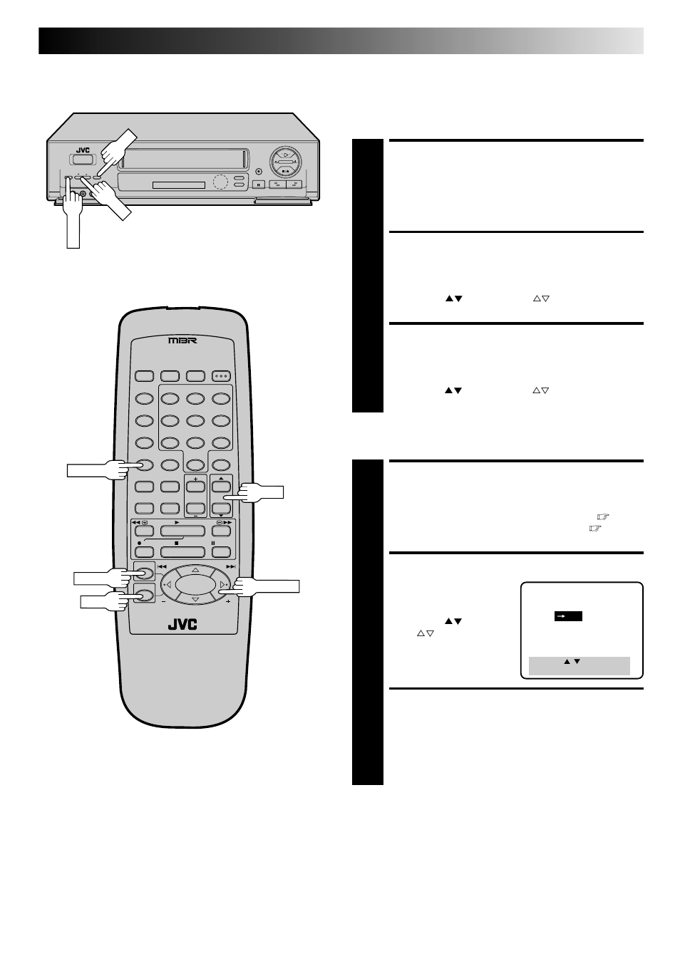 Access main menu screen, Access function set screen, Access auto timer screen | Select mode, Return to normal screen, Auto timer | JVC HR-DD740U User Manual | Page 47 / 68