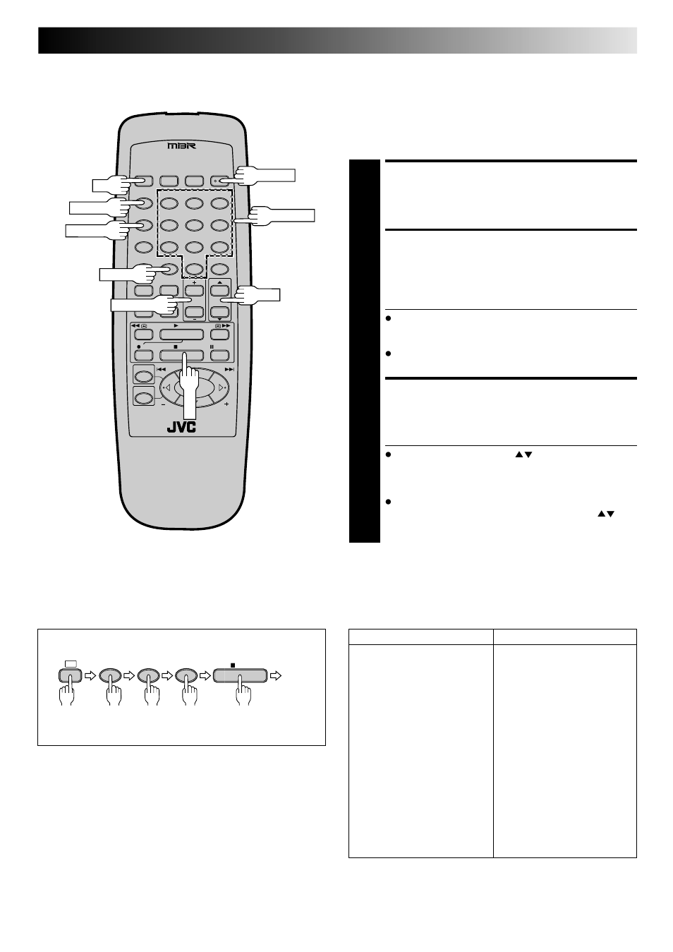 Turn on the tv, Set tv brand code, Operate tv | Special features, Tv multi-brand remote control | JVC HR-DD740U User Manual | Page 51 / 68