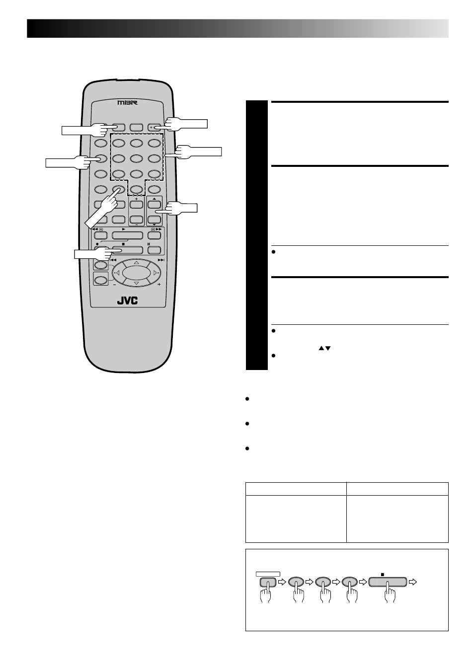 Turn on the dbs receiver, Enter dbs receiver brand, Operate dbs receiver | Dbs receiver multi-brand remote control | JVC HR-DD740U User Manual | Page 53 / 68