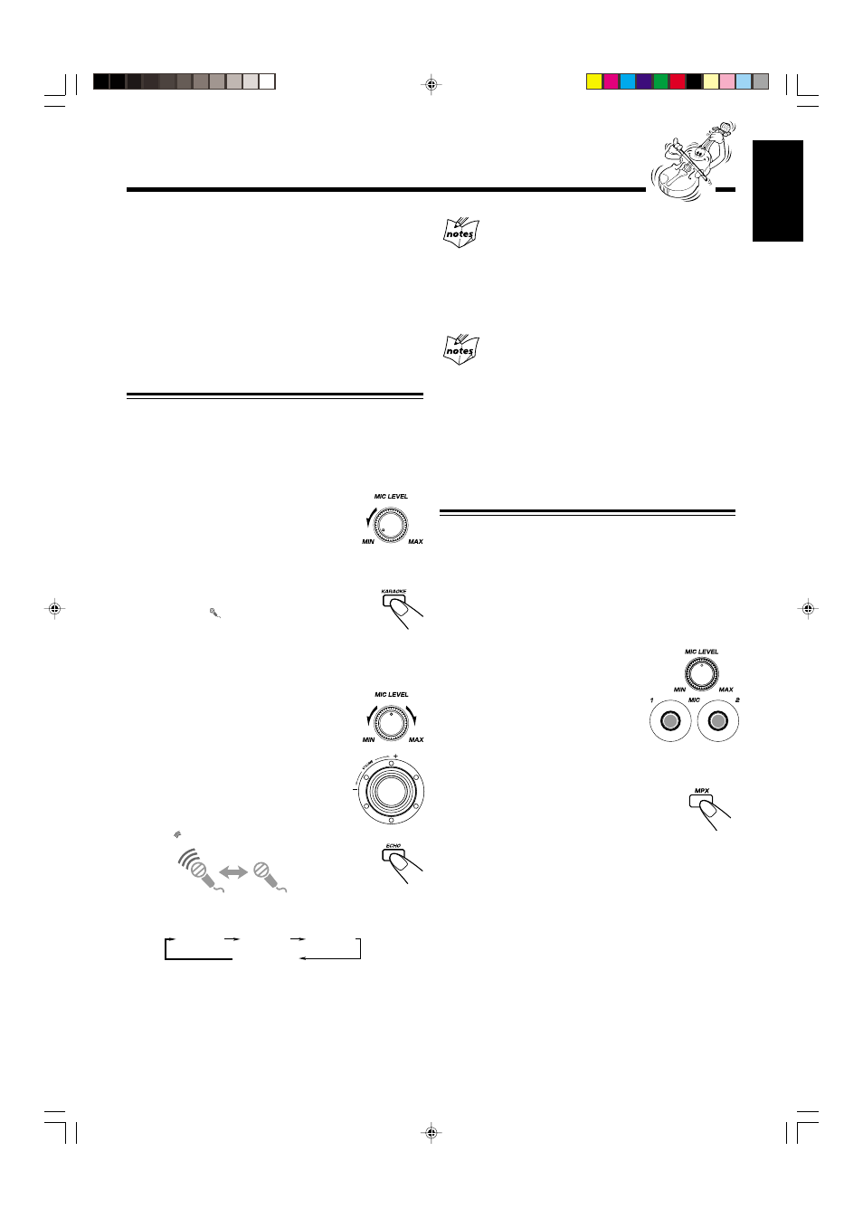 Using the microphones | JVC CA-MXG950V User Manual | Page 31 / 64