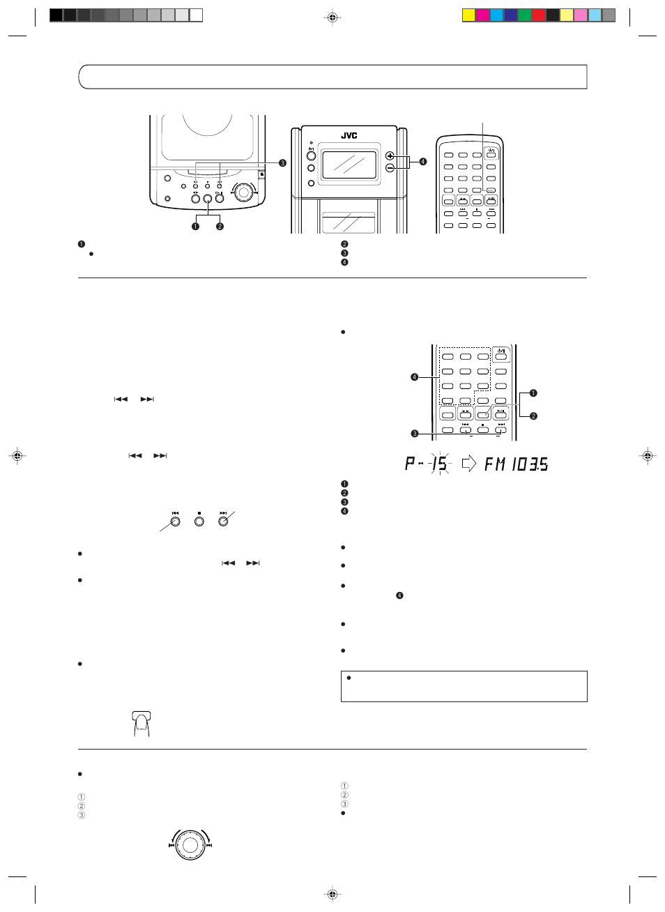 Radio reception, Preset tuning | JVC UX-T550 User Manual | Page 14 / 20