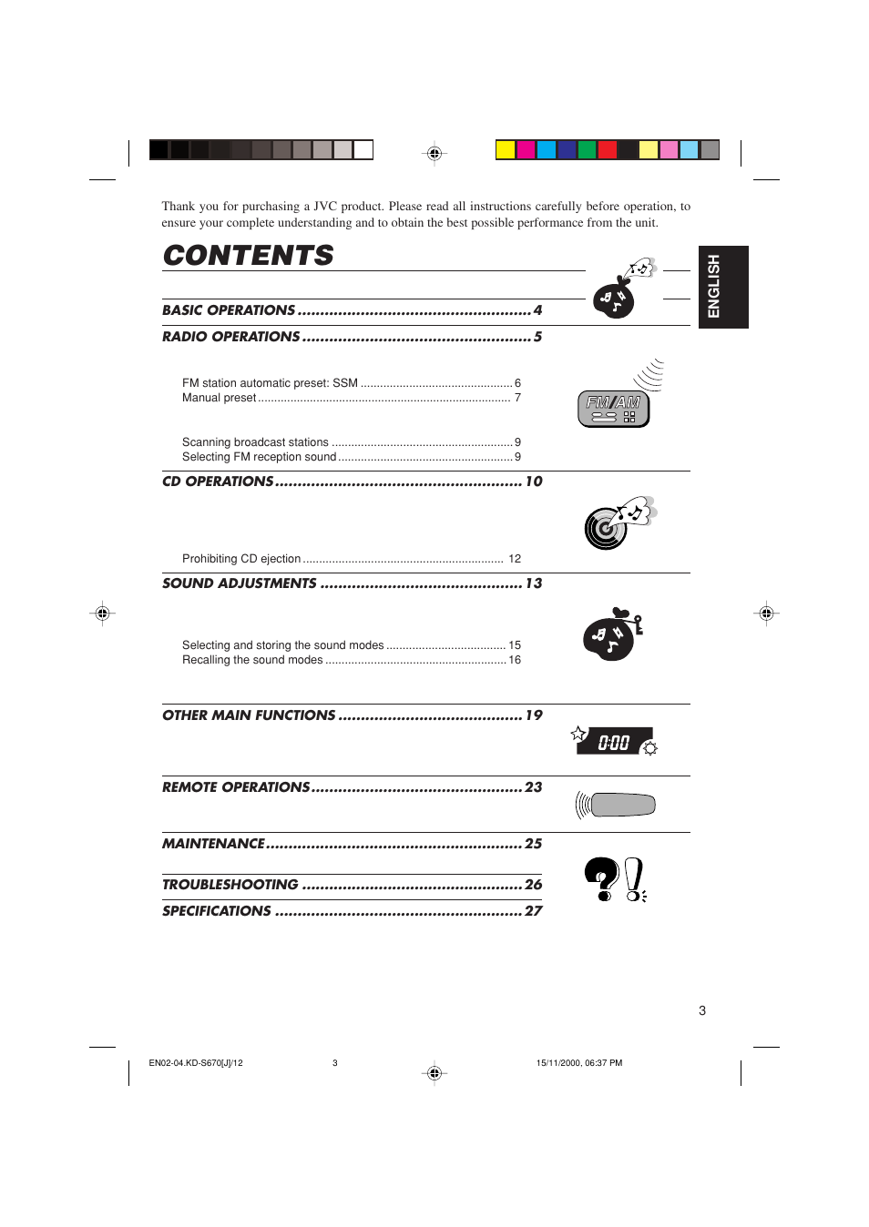 JVC KD-S670 User Manual | Page 3 / 80