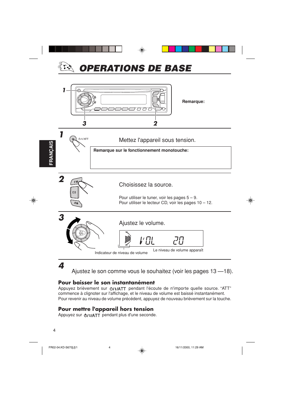 Operations de base | JVC KD-S670 User Manual | Page 56 / 80