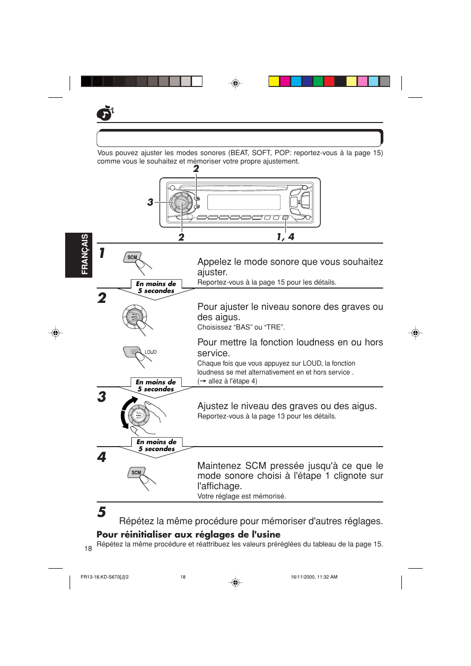 Memorisation de votre propre ajustement sonore, Mémorisation de votre propre ajustement sonore | JVC KD-S670 User Manual | Page 70 / 80