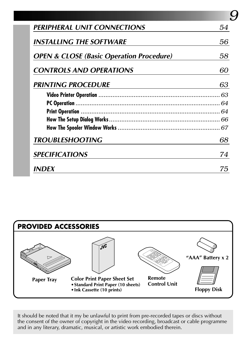 JVC GV-PT2U User Manual | Page 9 / 76