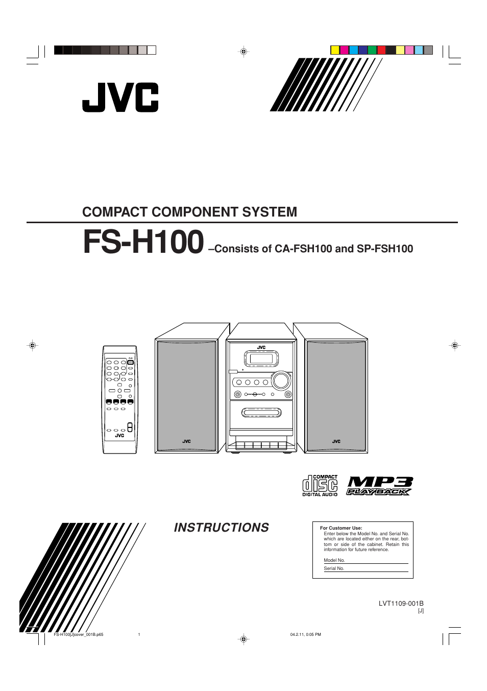 JVC CA-FSH100 User Manual | 28 pages