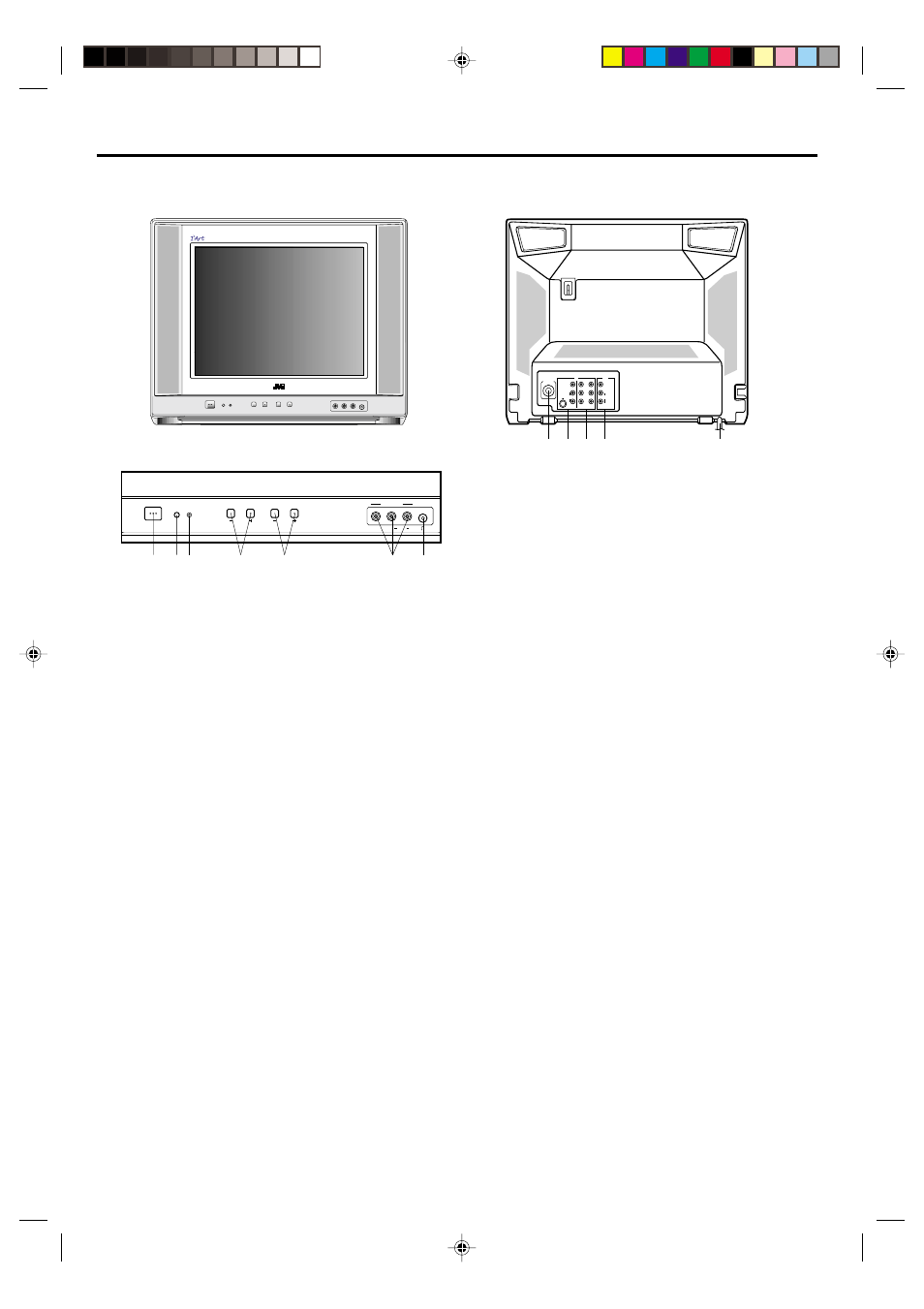 Location of controls, Back front | JVC AV-14F703 User Manual | Page 5 / 24