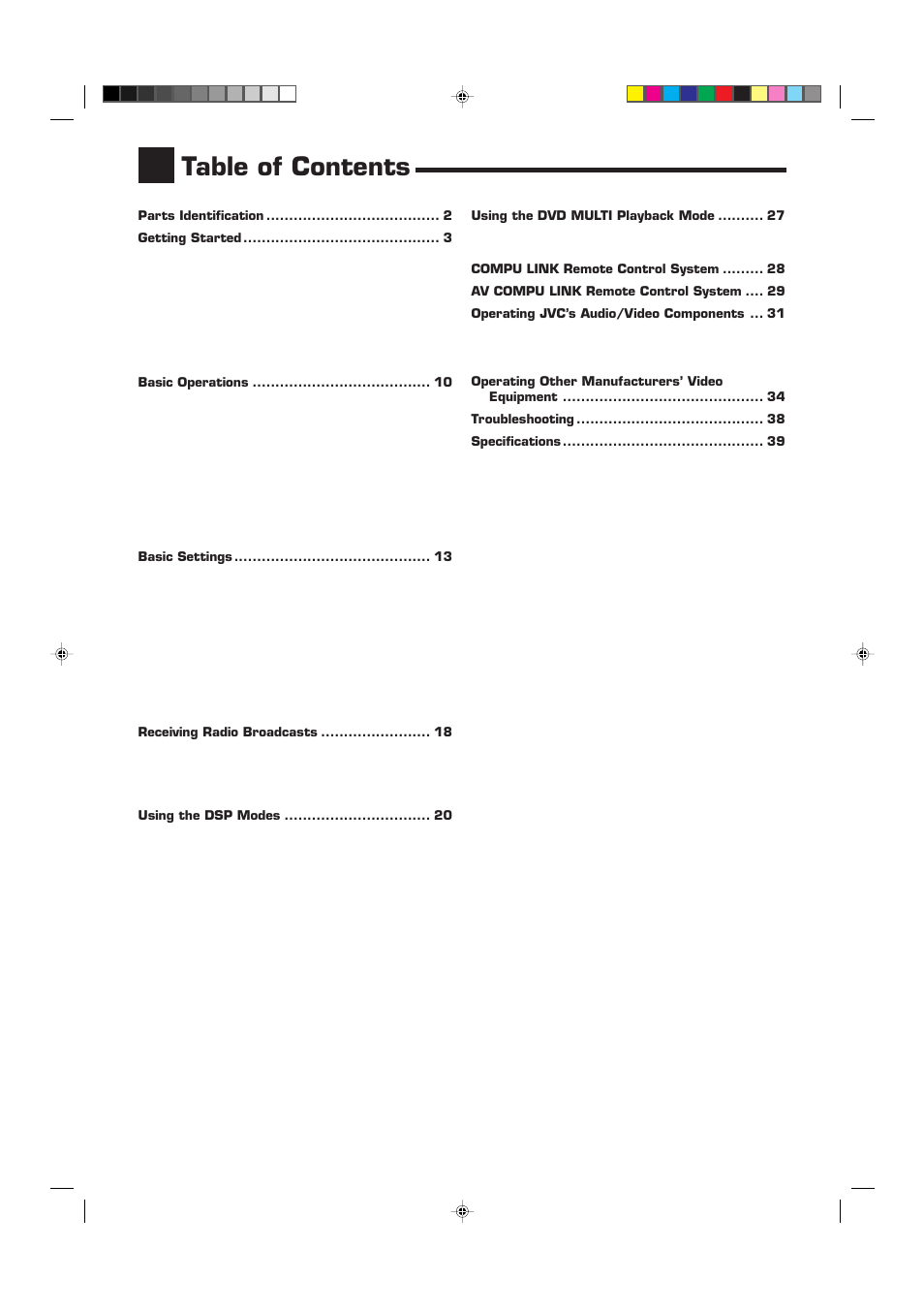 JVC RX-7010VBK User Manual | Page 4 / 46