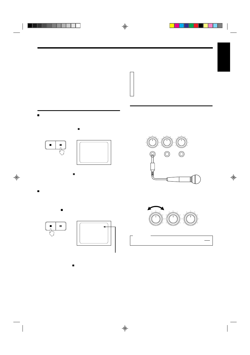 Using a microphone, English, Using a wired microphone | Various unique functions, Canceling all bookmarks on individual discs, Page 15 | JVC XL-MV33BK User Manual | Page 18 / 28