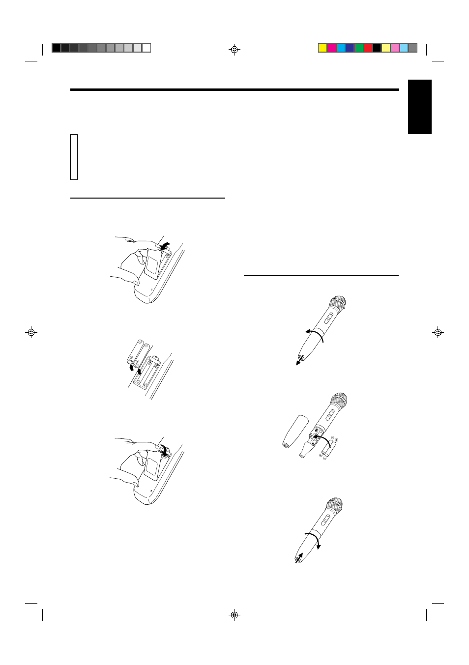 Installing batteries, English | JVC XL-MV33BK User Manual | Page 6 / 28