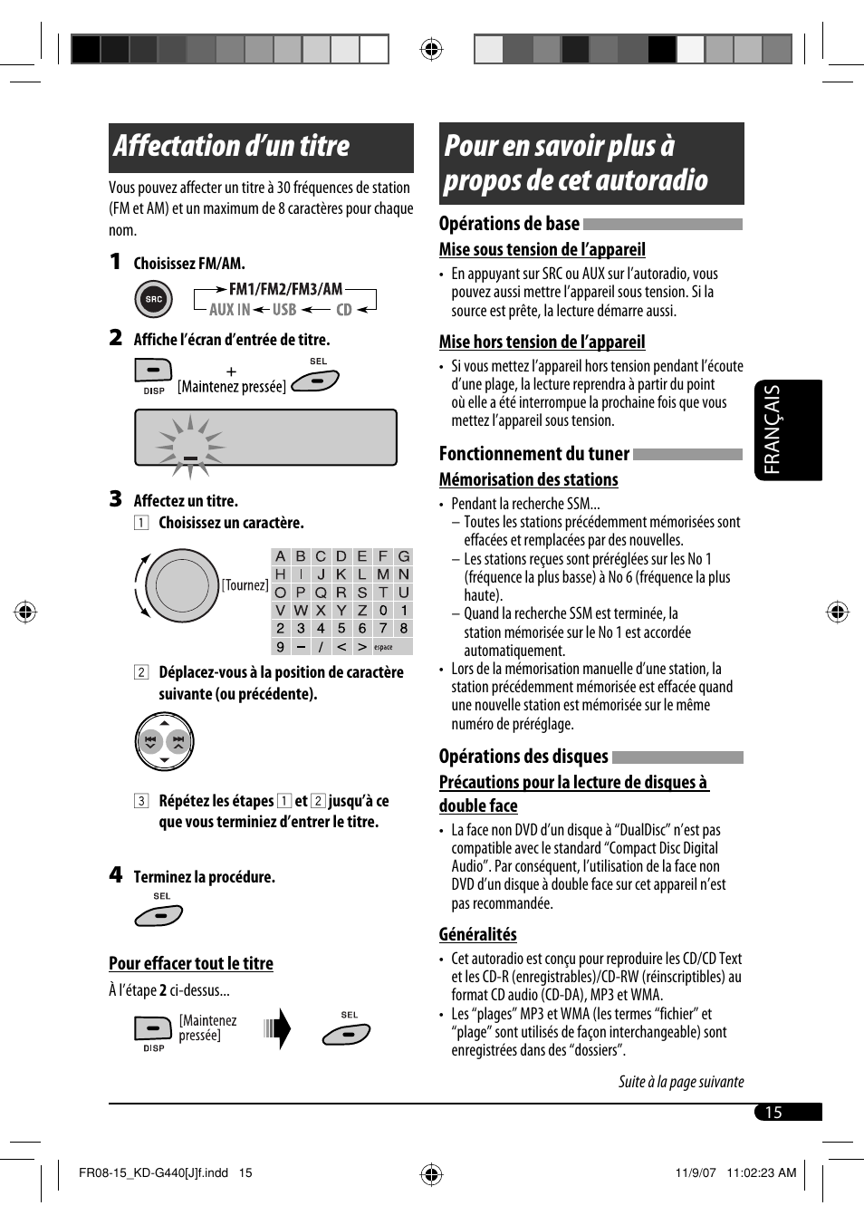 Affectation d’un titre, Pour en savoir plus à propos de cet autoradio | JVC KD-G440 User Manual | Page 55 / 62