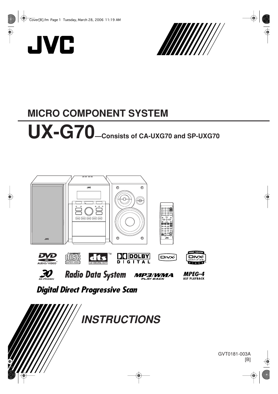 JVC SP-UXG70 User Manual | 47 pages