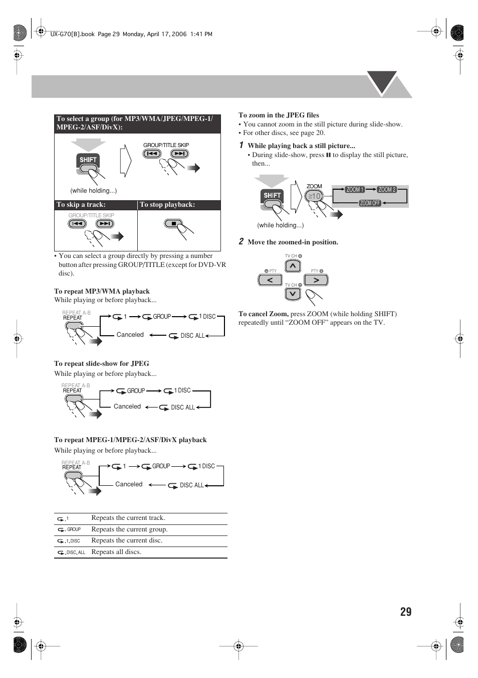 JVC SP-UXG70 User Manual | Page 33 / 47