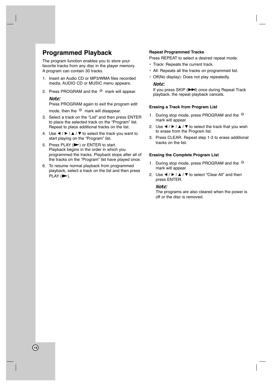 Programmed playback | JVC XV-N452S User Manual | Page 18 / 28
