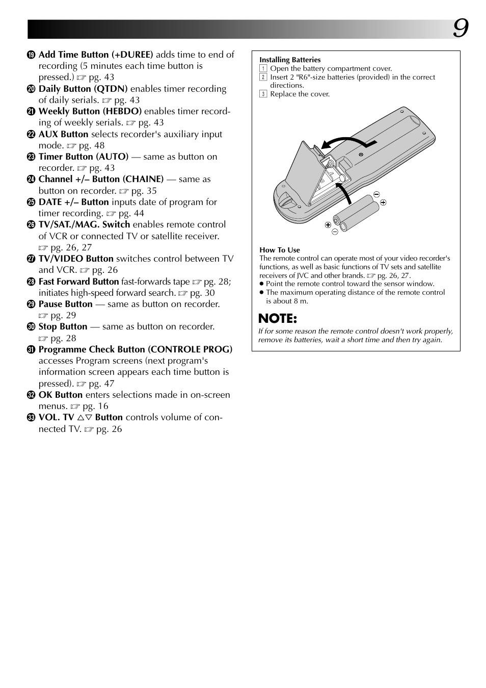 JVC HR-J449MS User Manual | Page 9 / 56