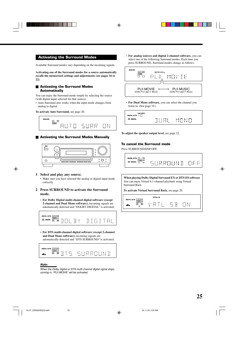 JVC RX-5050B User Manual | Page 27 / 76