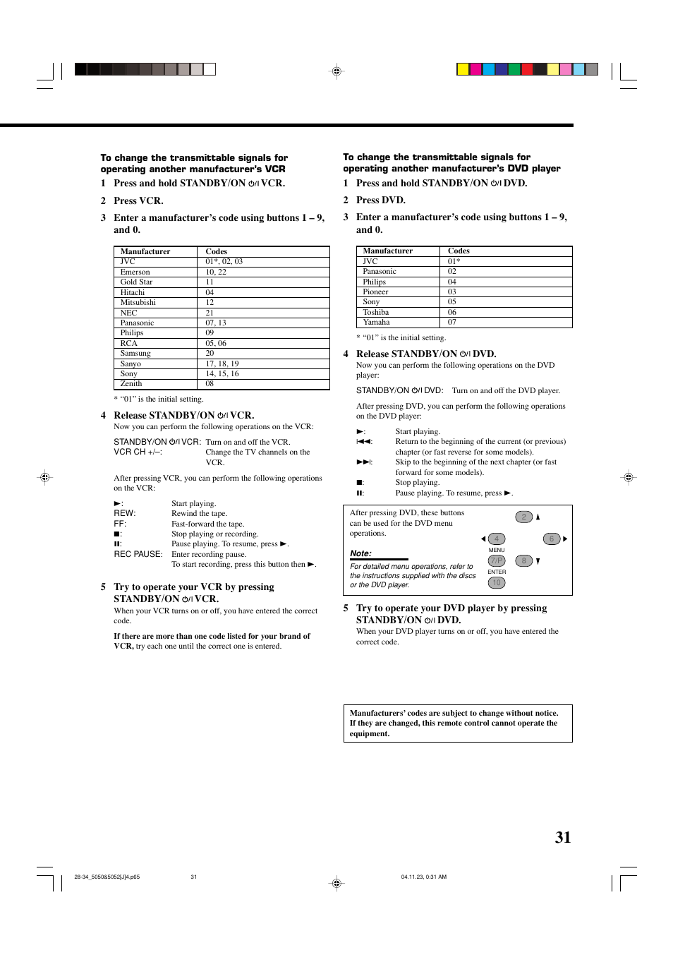 JVC RX-5050B User Manual | Page 33 / 76